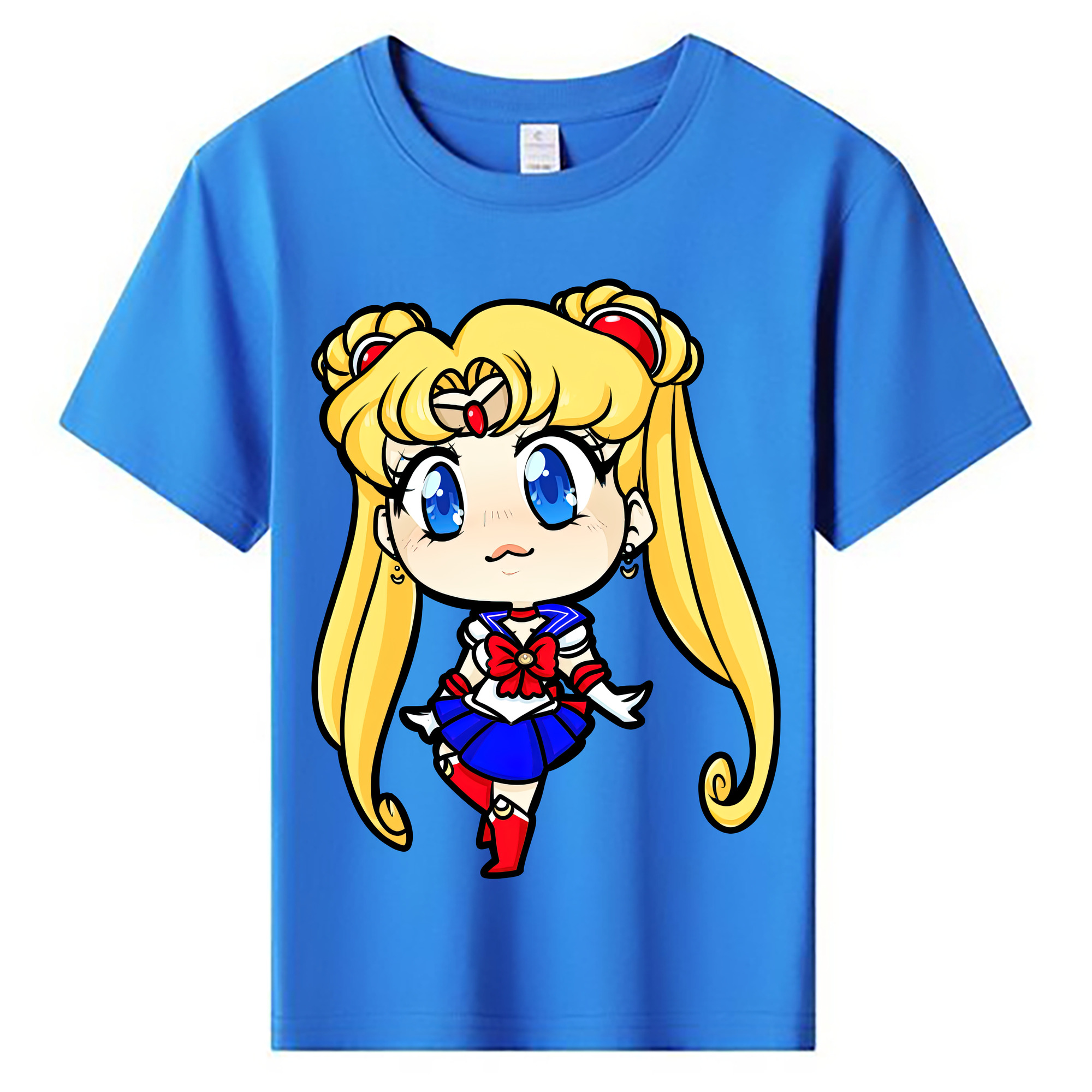 （画像用） 美少女戦士セーラームーン 月野 うさぎ つきの うさぎ Sailor Moon Tsukino Usagi 綿100％キッズTシャツ（フロントプリント）